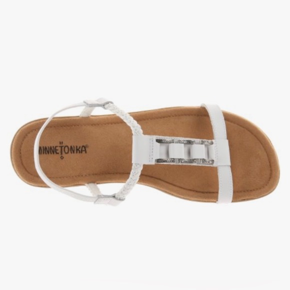 Women’s Size 6.5 Minnetonka White Strappy Sandals - Picture 9 of 11